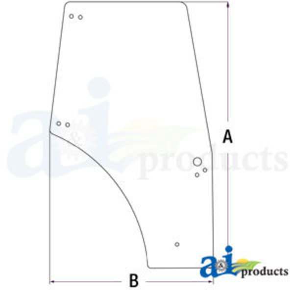 A & I Products Glass; Cab Door, RH 0" x0" x0" A-87620223